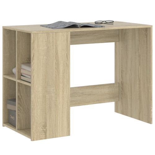 Bureau chêne sonoma 102x50x75 cm bois d'ingénierie - Photo n°3; ?>