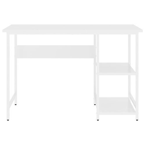 Bureau d'ordinateur Blanc 105x55x72 cm MDF et métal - Photo n°3; ?>