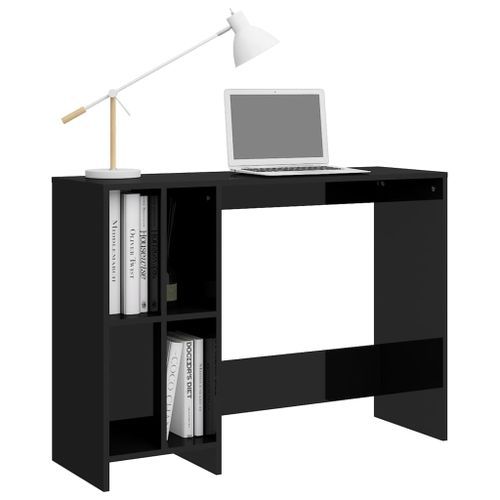 Bureau d'ordinateur portable Noir brillant 102,5x35x75 cm - Photo n°3; ?>