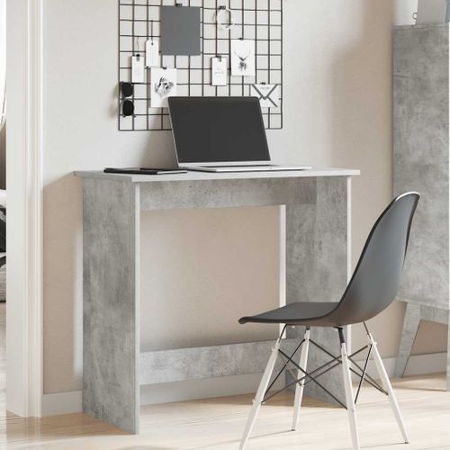 Bureau Gris béton 80x40x75 cm - Photo n°3; ?>