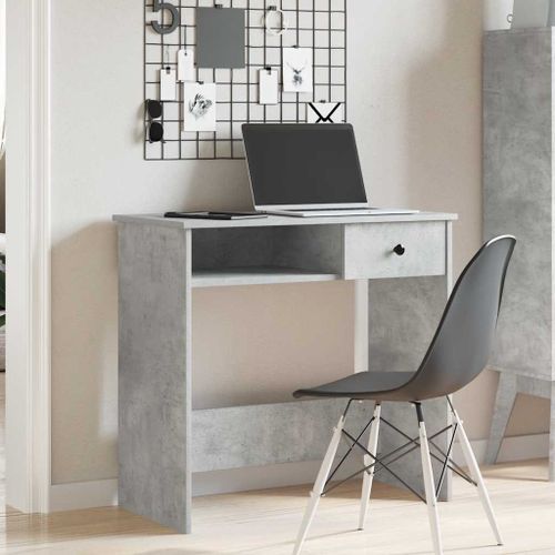 Bureau Gris béton 80x40x75 cm - Photo n°3; ?>