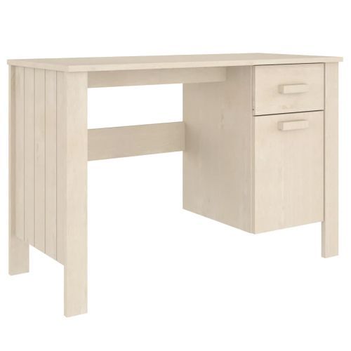 Bureau HAMAR Marron miel 113x50x75 cm Bois massif de pin - Photo n°2; ?>