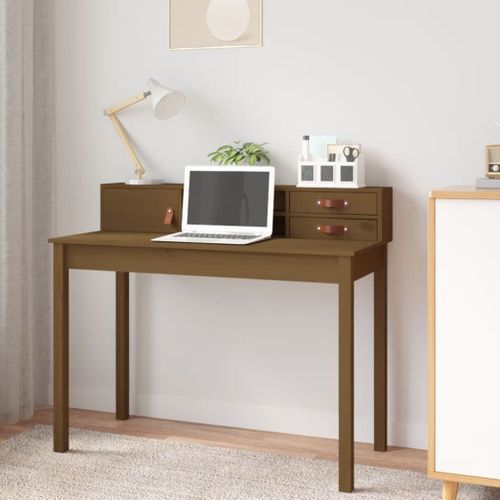 Bureau Marron miel 110x50x93 cm Bois massif de pin - Photo n°2; ?>