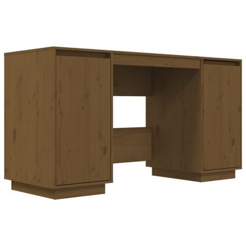 Bureau Marron miel 140x50x75 cm Bois massif de pin - Photo n°2; ?>