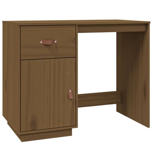 Bureau Marron miel 95x50x75 cm Bois massif de pin - Photo n°2; ?>