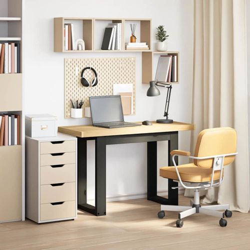 Bureau NOAIN pieds en forme de U 120x50x75 cm bois massif pin - Photo n°2; ?>