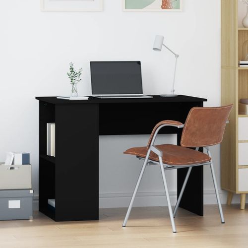 Bureau Noir 100x55x75 cm Bois d'ingénierie - Photo n°2; ?>