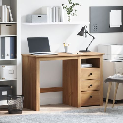 Bureau Panama 112x45x75 cm bois massif de pin - Photo n°3; ?>