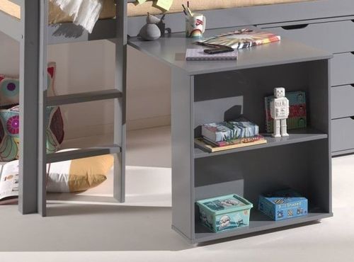 Bureau pour lit mezzanine pin massif gris Pino - Photo n°2; ?>