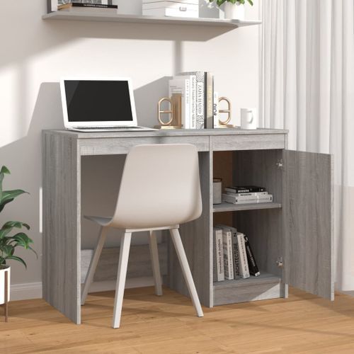 Bureau Sonoma gris 100x50x76 cm Bois d'ingénierie - Photo n°3; ?>