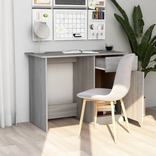 Bureau Sonoma gris 100x50x76 cm Bois d'ingénierie - Photo n°3; ?>