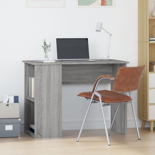 Bureau sonoma gris 100x55x75 cm bois d'ingénierie - Photo n°2; ?>