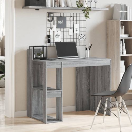 Bureau sonoma gris 103,5x56,5x94 cm bois d'ingénierie - Photo n°3; ?>