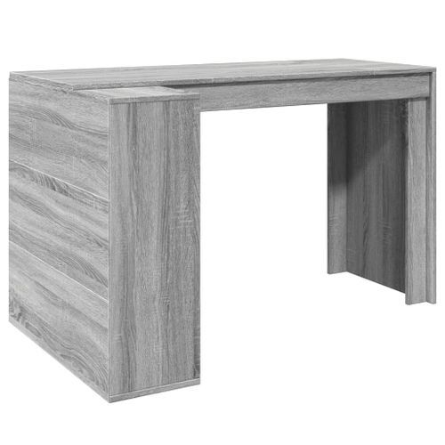 Bureau sonoma gris 123,5x73,5x75 cm bois d'ingénierie - Photo n°2; ?>