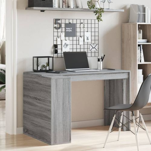 Bureau sonoma gris 123,5x73,5x75 cm bois d'ingénierie - Photo n°3; ?>