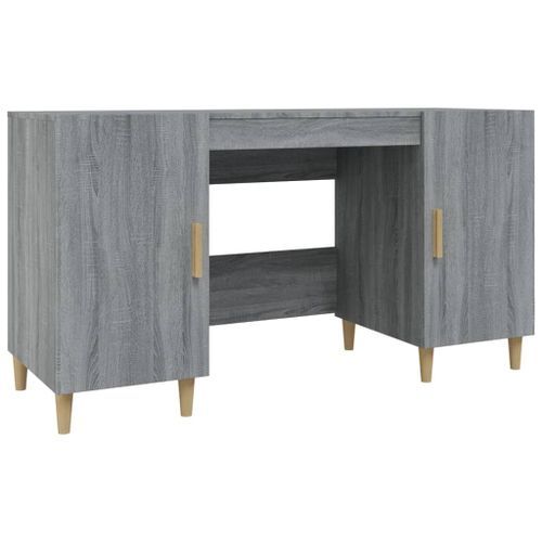 Bureau Sonoma gris 140x50x75 cm Bois d'ingénierie - Photo n°2; ?>