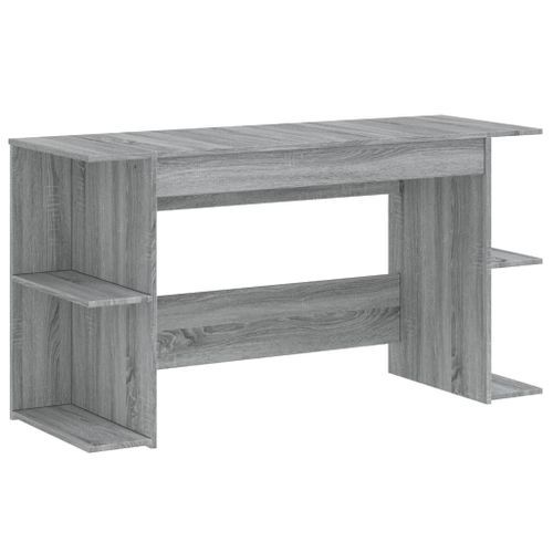 Bureau sonoma gris 140x50x75 cm bois d'ingénierie - Photo n°2; ?>