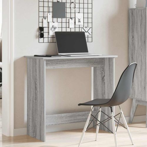 Bureau sonoma gris 80x40x75 cm bois d'ingénierie - Photo n°3; ?>