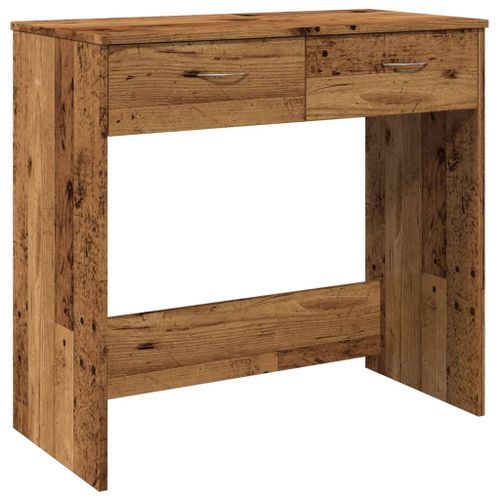 Bureau style vieux bois 80x40x75 cm bois d'ingénierie - Photo n°2; ?>