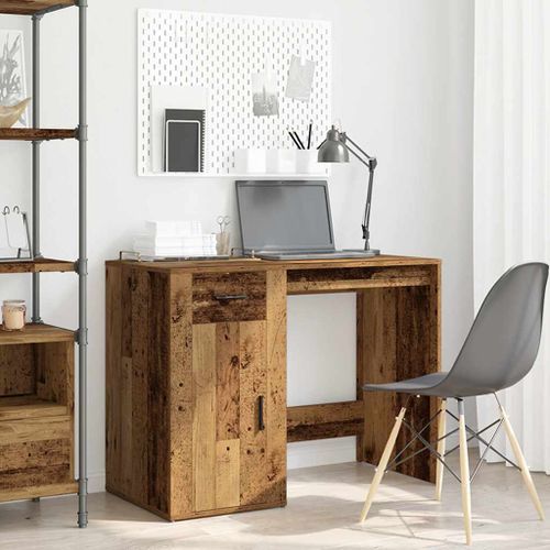 Bureau vieux bois 100x49x75 cm bois d'ingénierie - Photo n°3; ?>