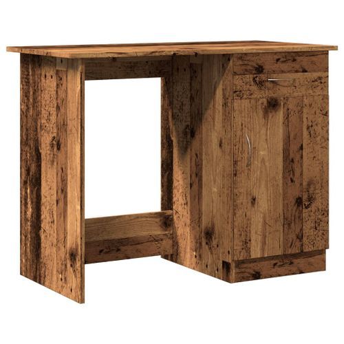 Bureau vieux bois 100x50x76 cm bois d'ingénierie - Photo n°2; ?>