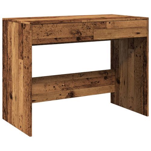 Bureau vieux bois 101x50x76,5 cm bois d'ingénierie - Photo n°2; ?>