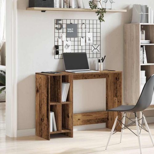 Bureau vieux bois 102,5x35x75 cm bois d'ingénierie - Photo n°3; ?>