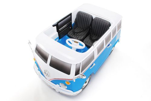 Bus électrique enfant VW Bulli T1 Samba Camper bleu - Photo n°3; ?>