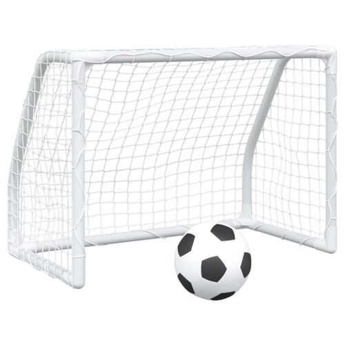 Buts de football pour enfants 2 pcs avec ballon blanc métal - Photo n°2; ?>