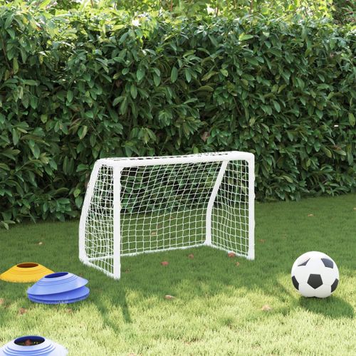 Buts de football pour enfants 2 pcs avec ballon blanc métal - Photo n°3; ?>