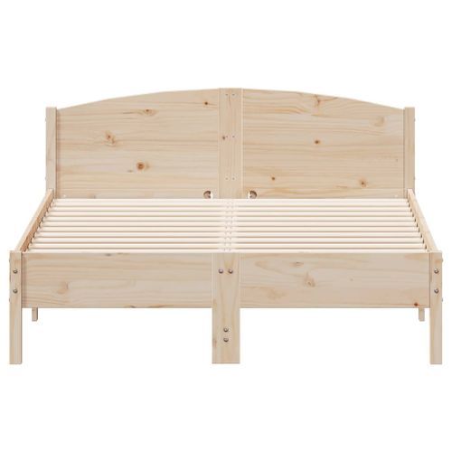 Cadre de lit avec tête de lit 120x190 cm bois de pin massif - Photo n°3; ?>