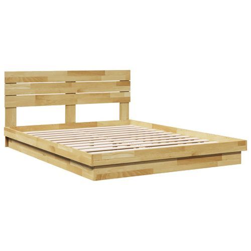 Cadre de lit avec tête de lit sans matelas 140x190 cm - Photo n°3; ?>