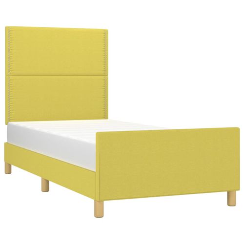 Cadre De Lit Avec Tête De Lit Vert 80x200 Cm Tissu 27 Cadre de lit avec tête de lit Vert 80x200 cm Tissu - Photo n°3; ?>