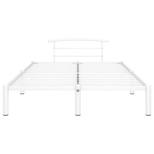 Cadre de lit Blanc Métal 120 x 200 cm 8 - Photo n°3; ?>