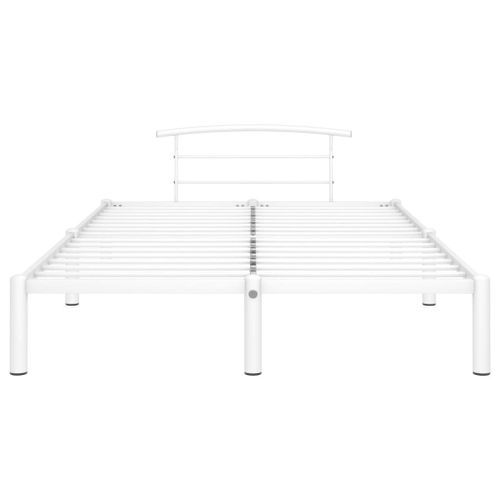 Cadre de lit Blanc Métal 160 x 200 cm 9 - Photo n°3; ?>