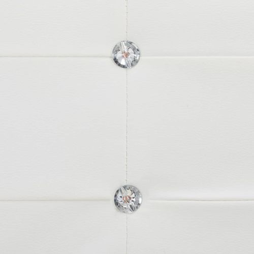 Cadre de lit Blanc Similicuir 120x190 cm 2 - Photo n°2; ?>