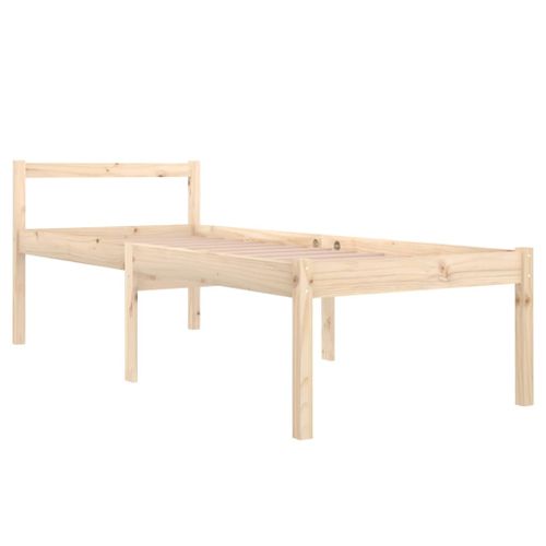 Cadre De Lit Bois Massif 75x190 Cm Petit Simple 19 Cadre de lit Bois massif 75x190 cm Petit simple - Photo n°3; ?>