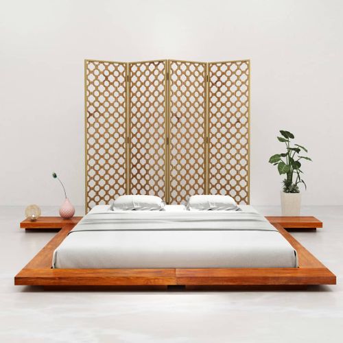 Lit Futon japonais Bois d'acacia massif 180x200 cm - Photo n°2; ?>