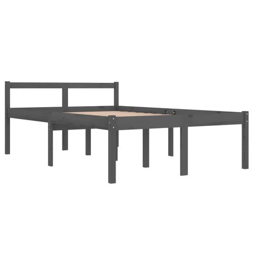 Cadre De Lit Gris Bois Massif 120x190 Cm Petit Double 2 17 Cadre de lit Gris Bois massif 120x190 cm Petit double 2 - Photo n°3; ?>