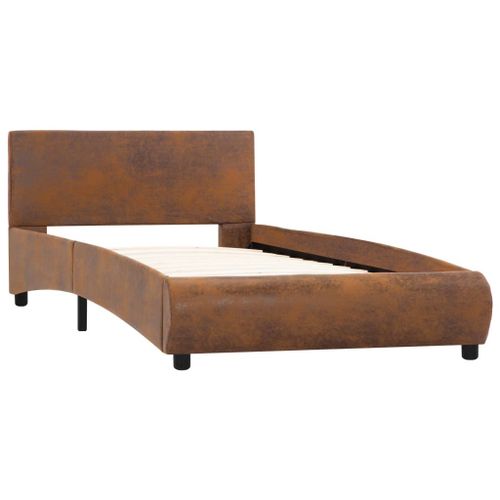 Cadre de lit Marron Similicuir 90 x 200 cm - Photo n°2; ?>