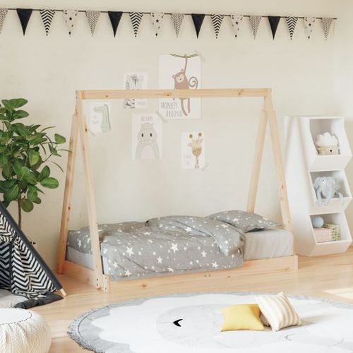 Cadre de lit pour enfant 70x140 cm bois de pin massif - Photo n°2; ?>