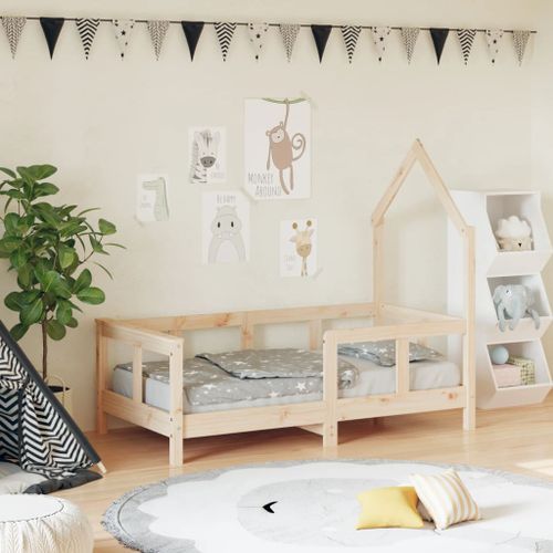 Cadre de lit pour enfant 70x140 cm bois de pin massif - Photo n°2; ?>