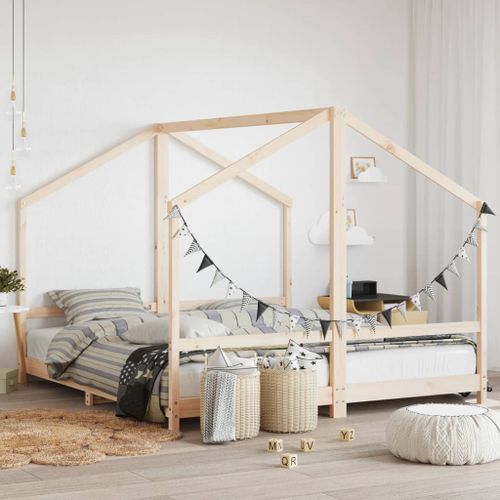 Cadre de lit pour enfants 2x(90x200) cm bois de pin massif - Photo n°2; ?>