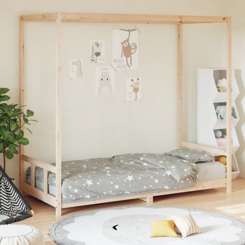 Cadre de lit pour enfants 90x200 cm bois de pin massif - Photo n°2; ?>