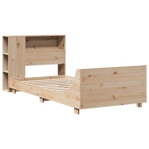 Cadre de lit sans matelas 100x200 cm bois massif de pin - Photo n°3; ?>