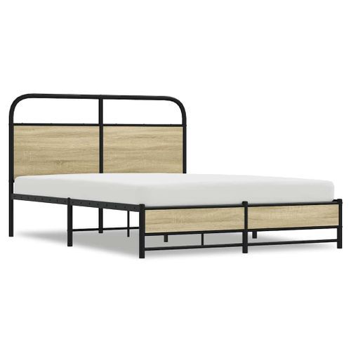 Cadre de lit sans matelas 120x190 cm cm chêne sonoma - Photo n°2; ?>