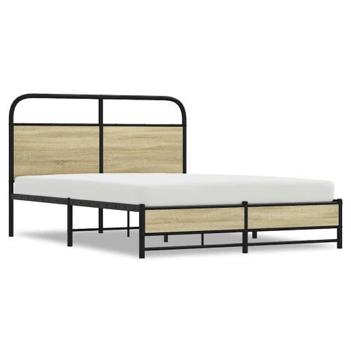 Cadre de lit sans matelas 120x200 cm chêne sonoma - Photo n°2; ?>