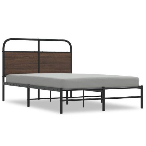 Cadre de lit sans matelas 140x190 cm chêne marron - Photo n°2; ?>