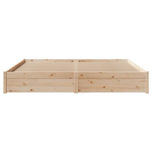 Cadre de lit sans matelas 180x200 cm bois massif de pin - Photo n°3; ?>