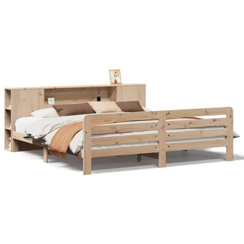 Cadre de lit sans matelas 180x200 cm bois massif de pin - Photo n°2; ?>